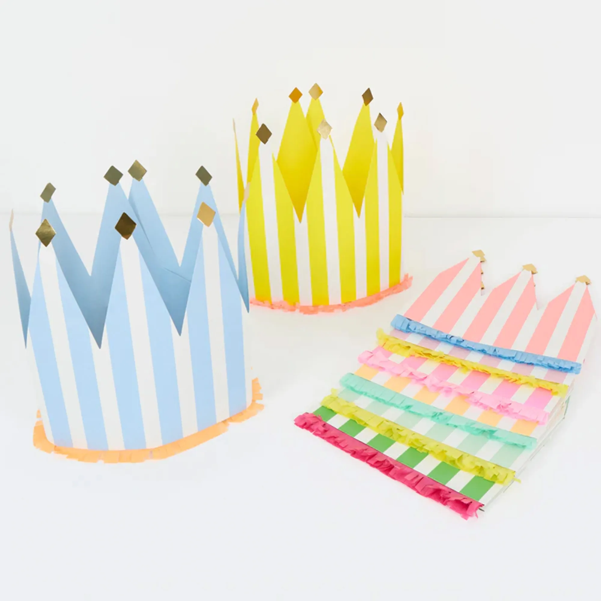 Geburtstagskrone, Papierkrone, Cake Topper, Konfettifarben, Strapazierfähige Dekoration