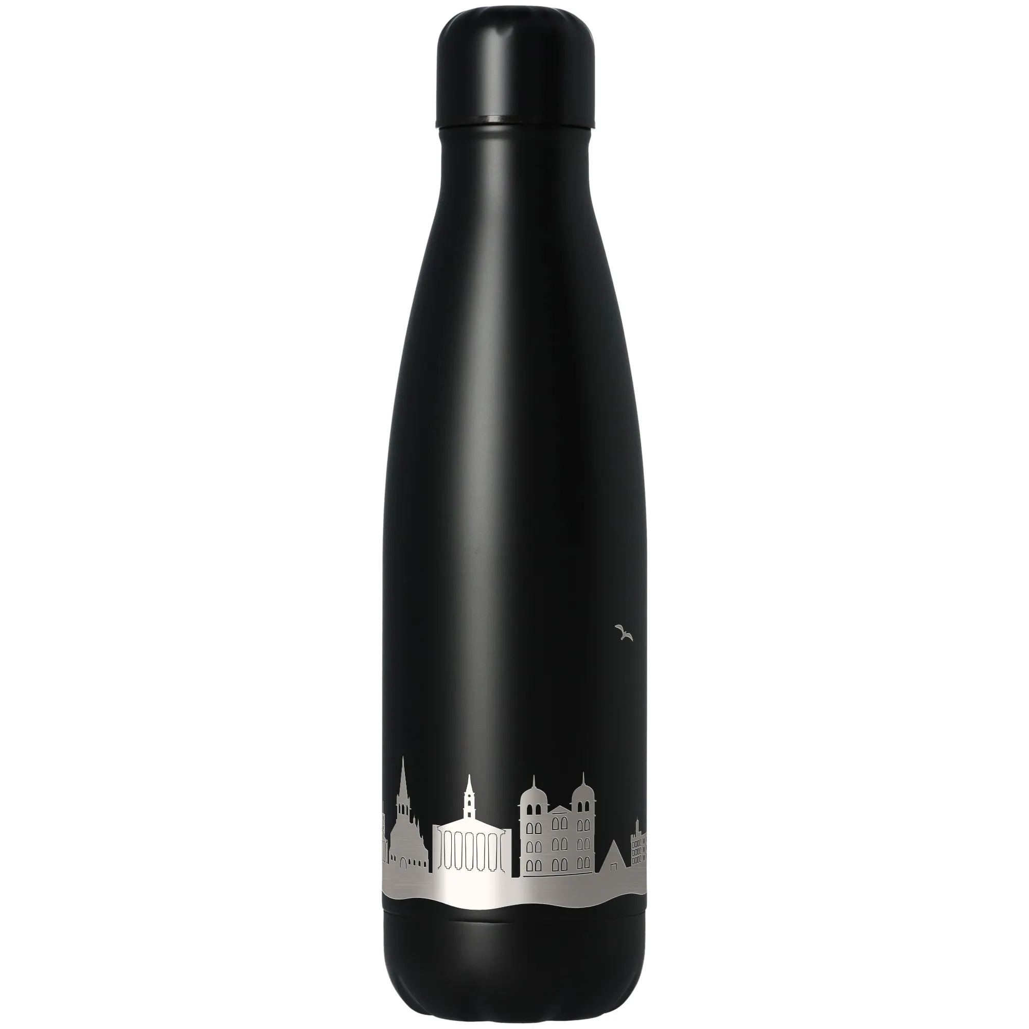 Trinkflasche Skyline Karlsruhe Schwarz 500ml