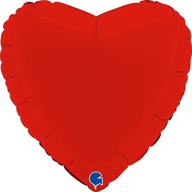 Folienballon Herz Matte Rot 45cm
