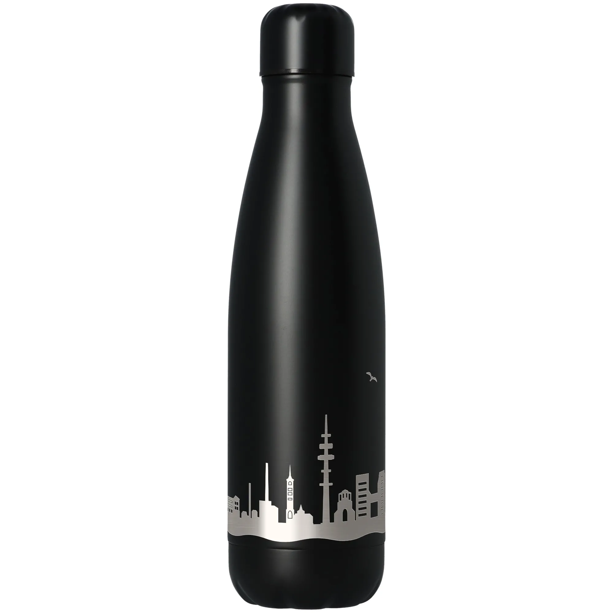Trinkflasche Skyline Gelsenkirchen Schwarz 500ml