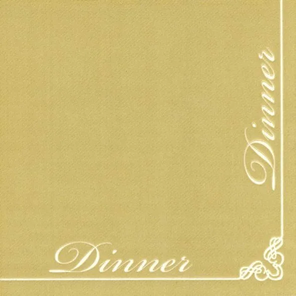 Dinner - 12 goldene Vlies-Servietten