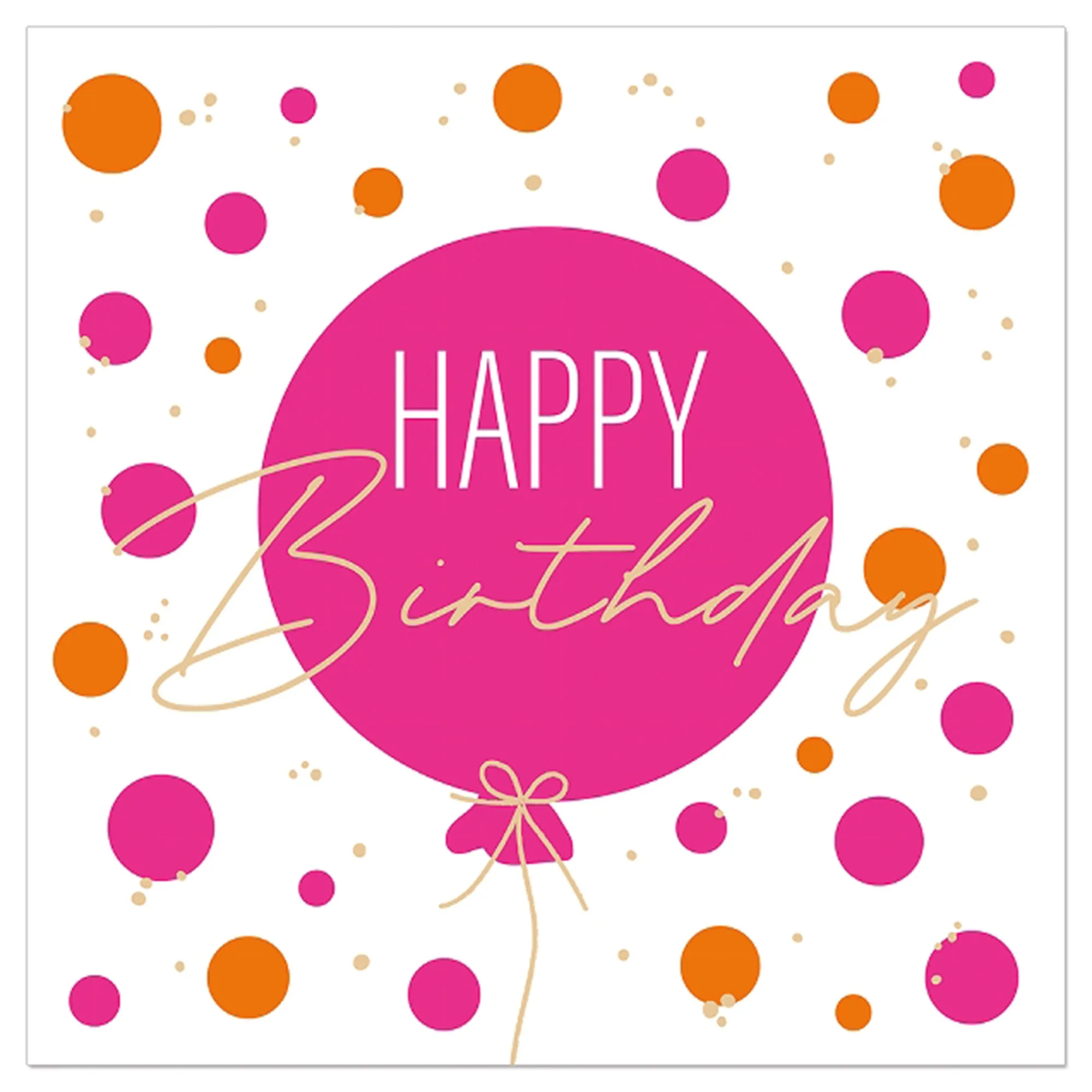 20 Servietten "Birthday Ballon" Pink