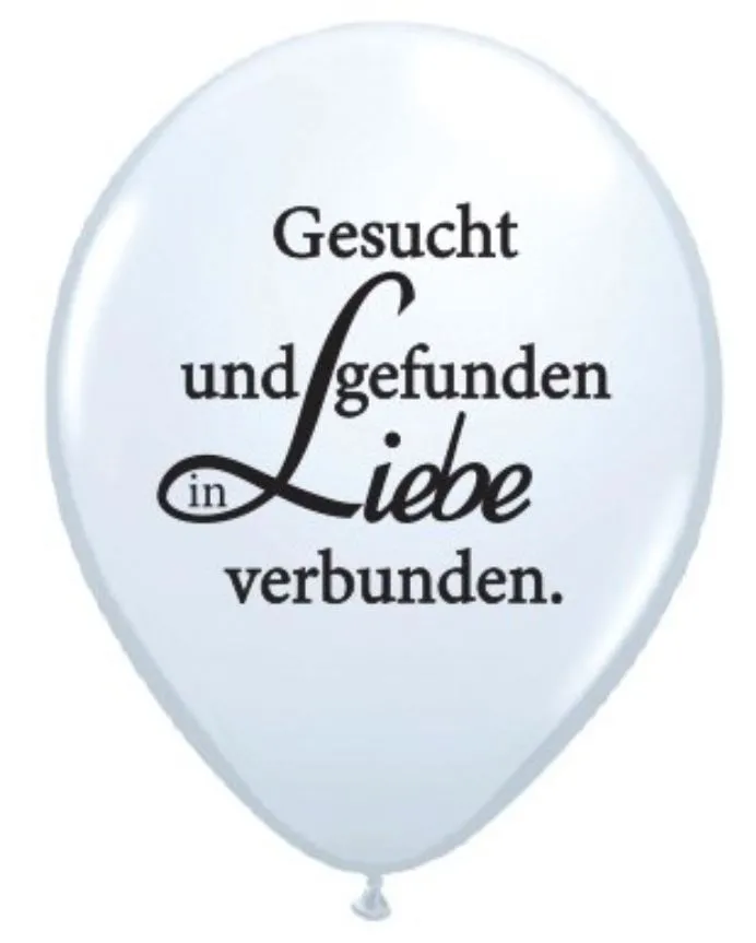Latexballon "Gesucht und gefunden..."  Ø 40cm