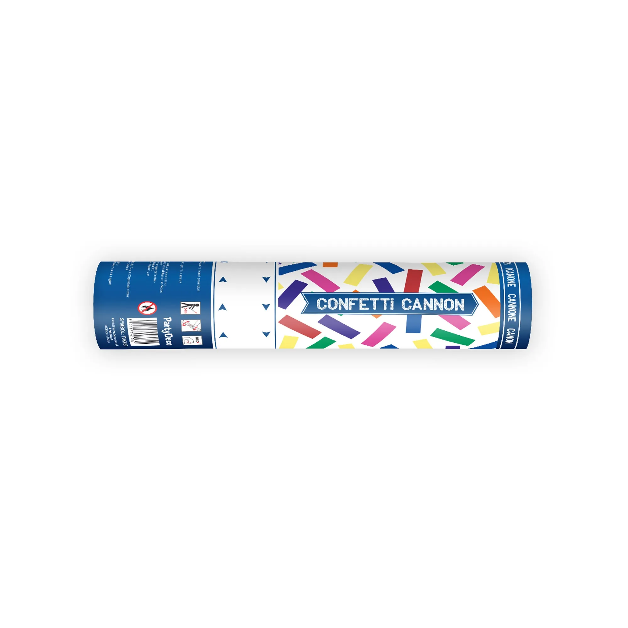 Konfetti Kanone mit buntem Konfetti, 20 cm