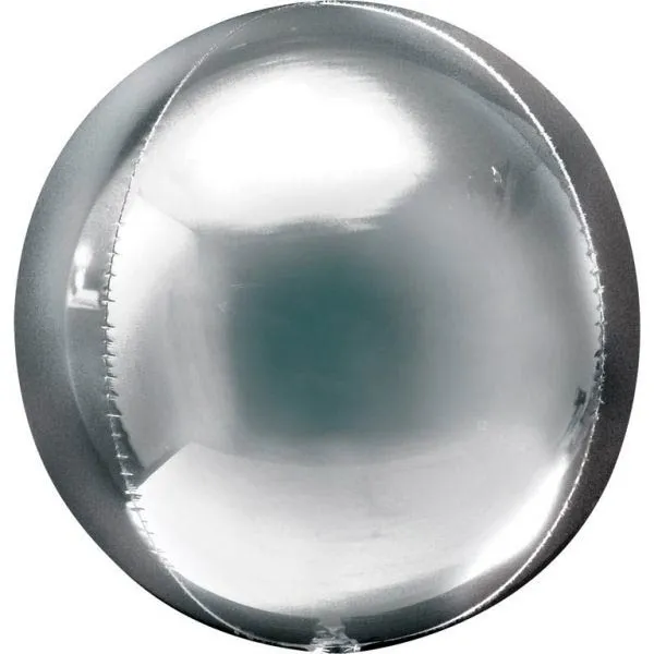 Folienballon Orbz "Silber" 40cm