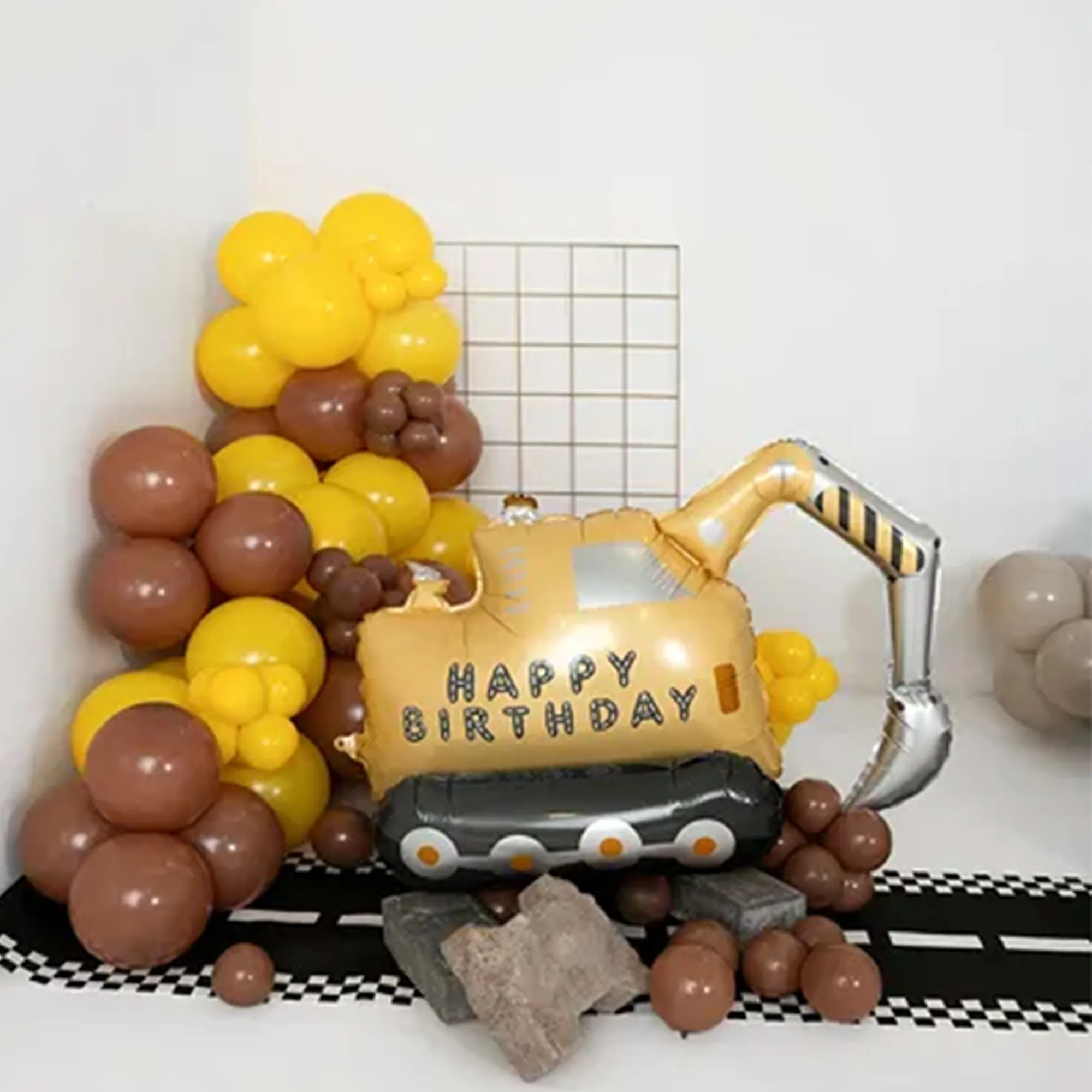 Folienballon "Bagger" NUR LUFTBEFÜLLUNG 105cm
