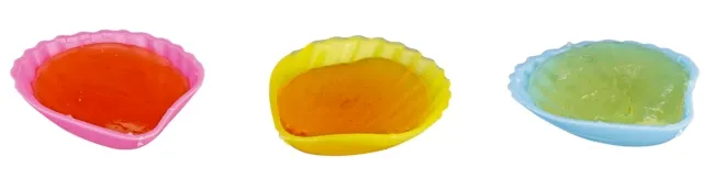 Schleckmuscheln, bunte Farben