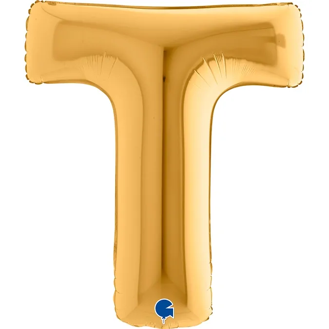 Folienballon Buchstabe T Gold 100cm