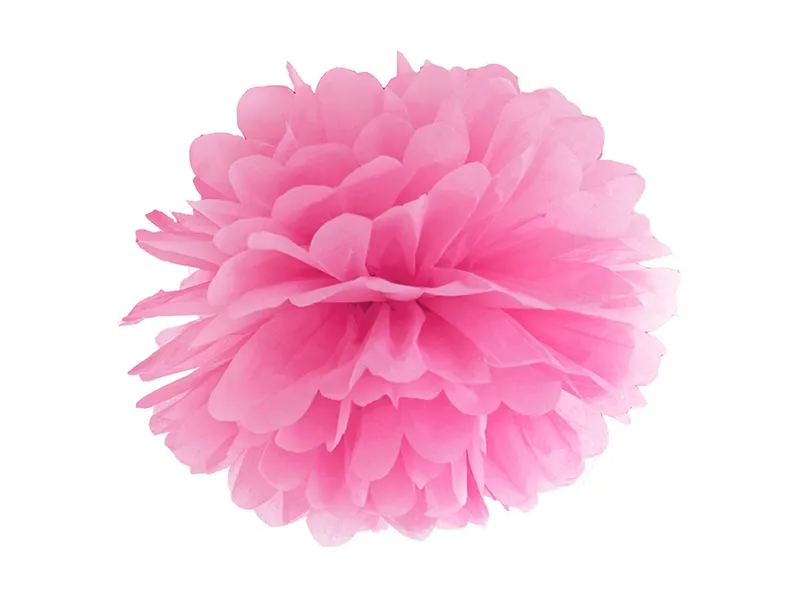 Pompom aus Papier - klein, Pink