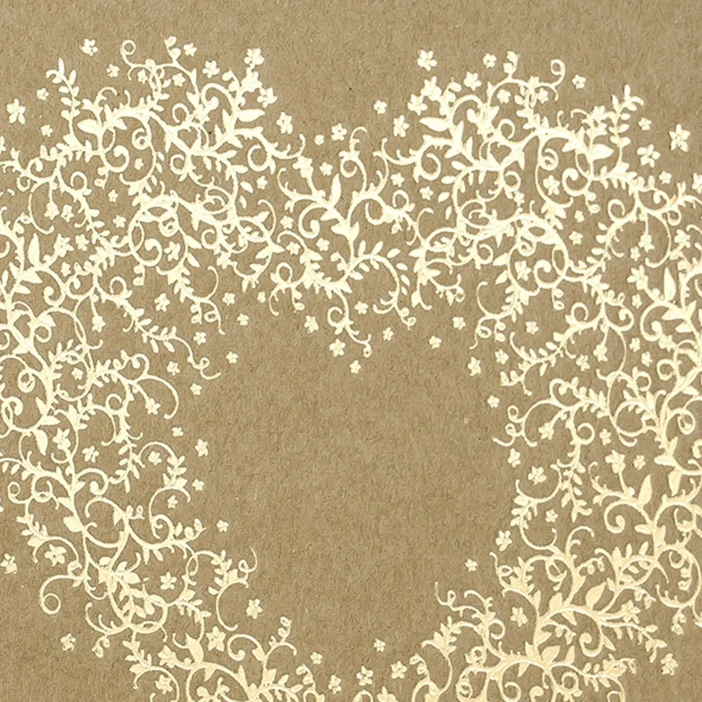 Gästebuch Kraftpapier mit goldenem Herz