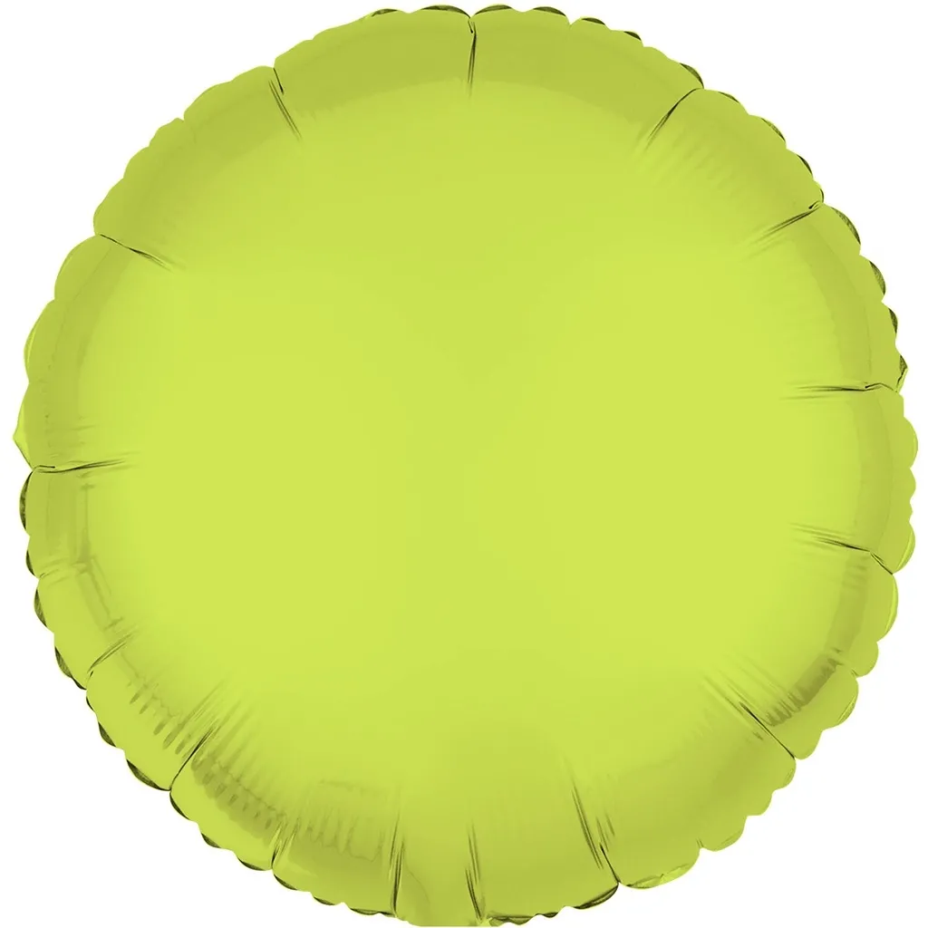 Folienballon Rund Neon Gelb 45cm