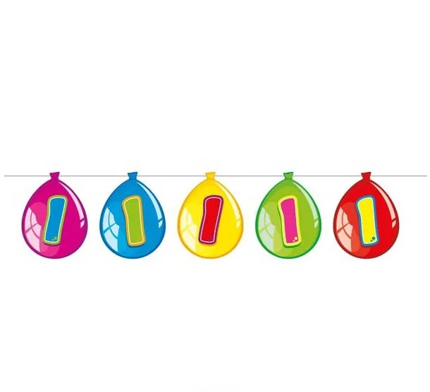 Luftballon-Wimpelkette zum 1. Geburtstag