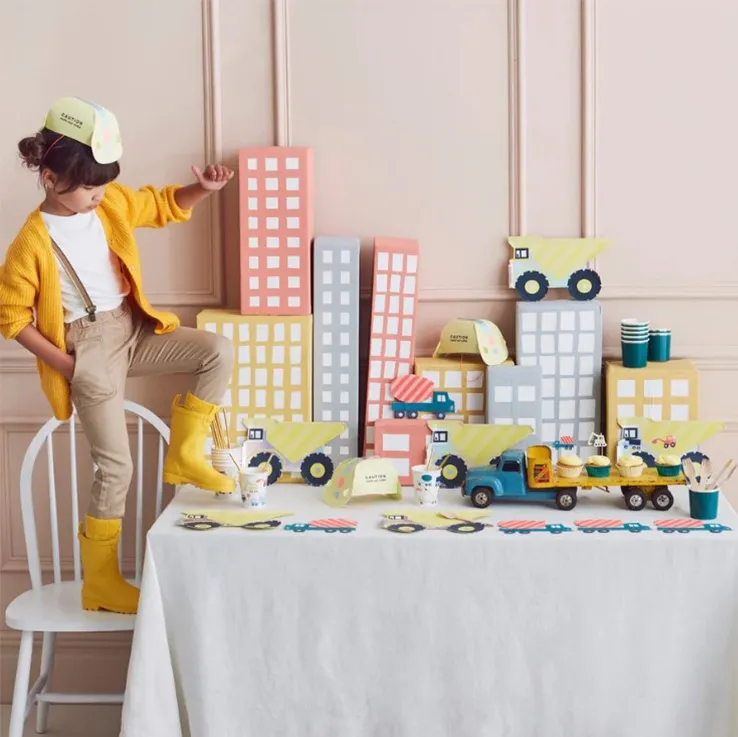 Meri Meri - Cupcake Set "Baufahrzeuge", 48 Teilig