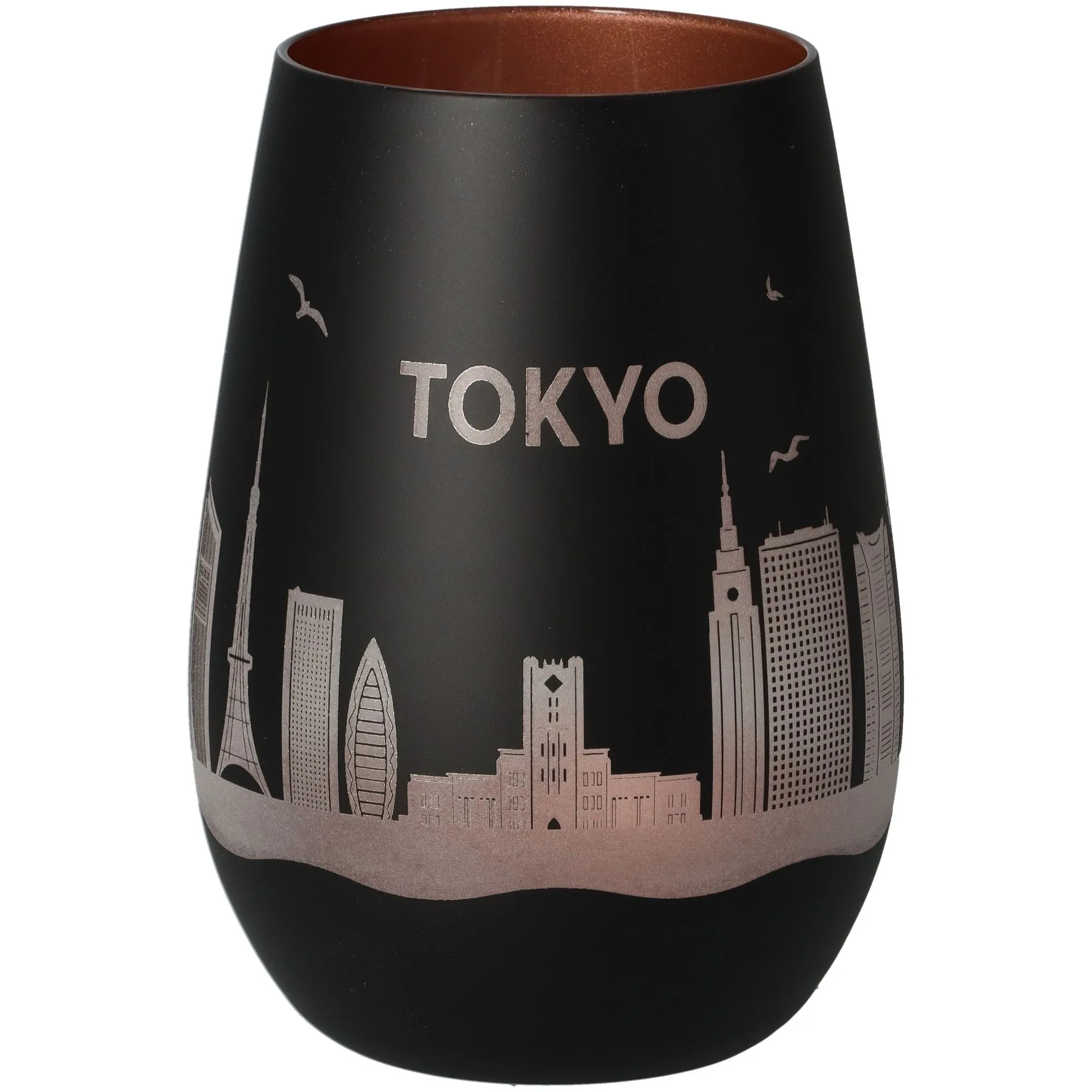 Vase, Keramik, Schwarz, Stadtansicht, TOKYO