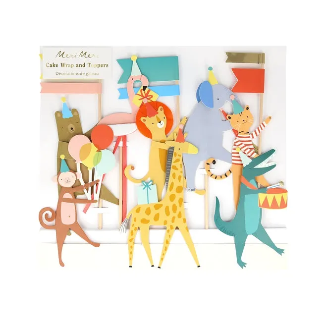 Meri Meri - Cake Wrap & Toppers "Parade der Tiere"