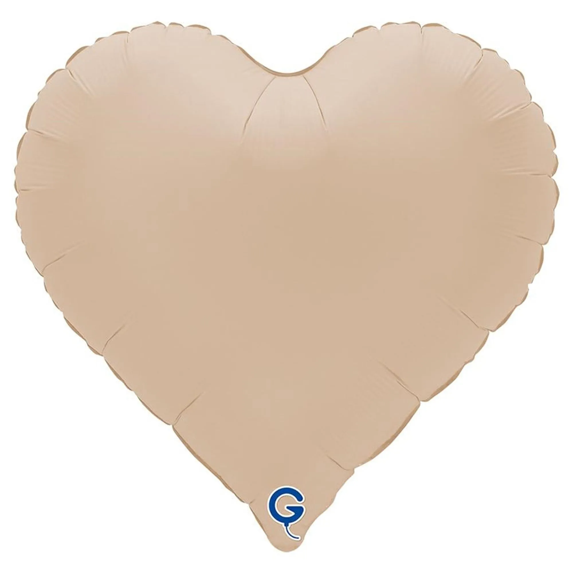Herz-Luftballon, Ballon, Kunststoff-Luftballon, Beige, Herzform