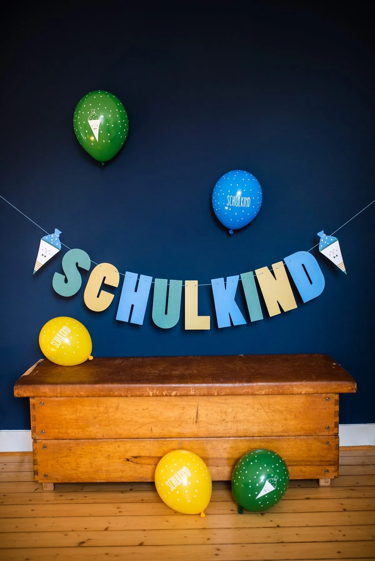 Girlande zur Einschulung "Schulkind"