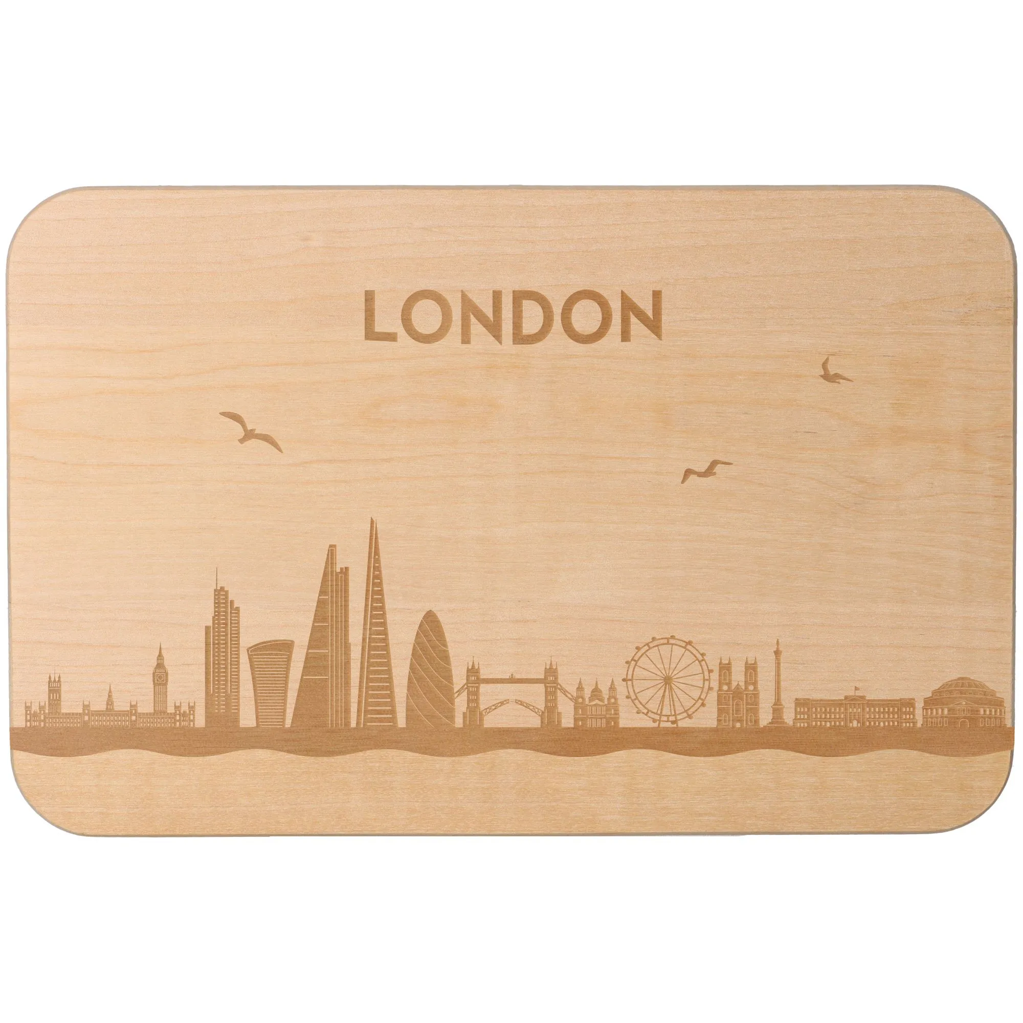 Frühstücksbrett Skyline London 23cm x 15cm x 1cm