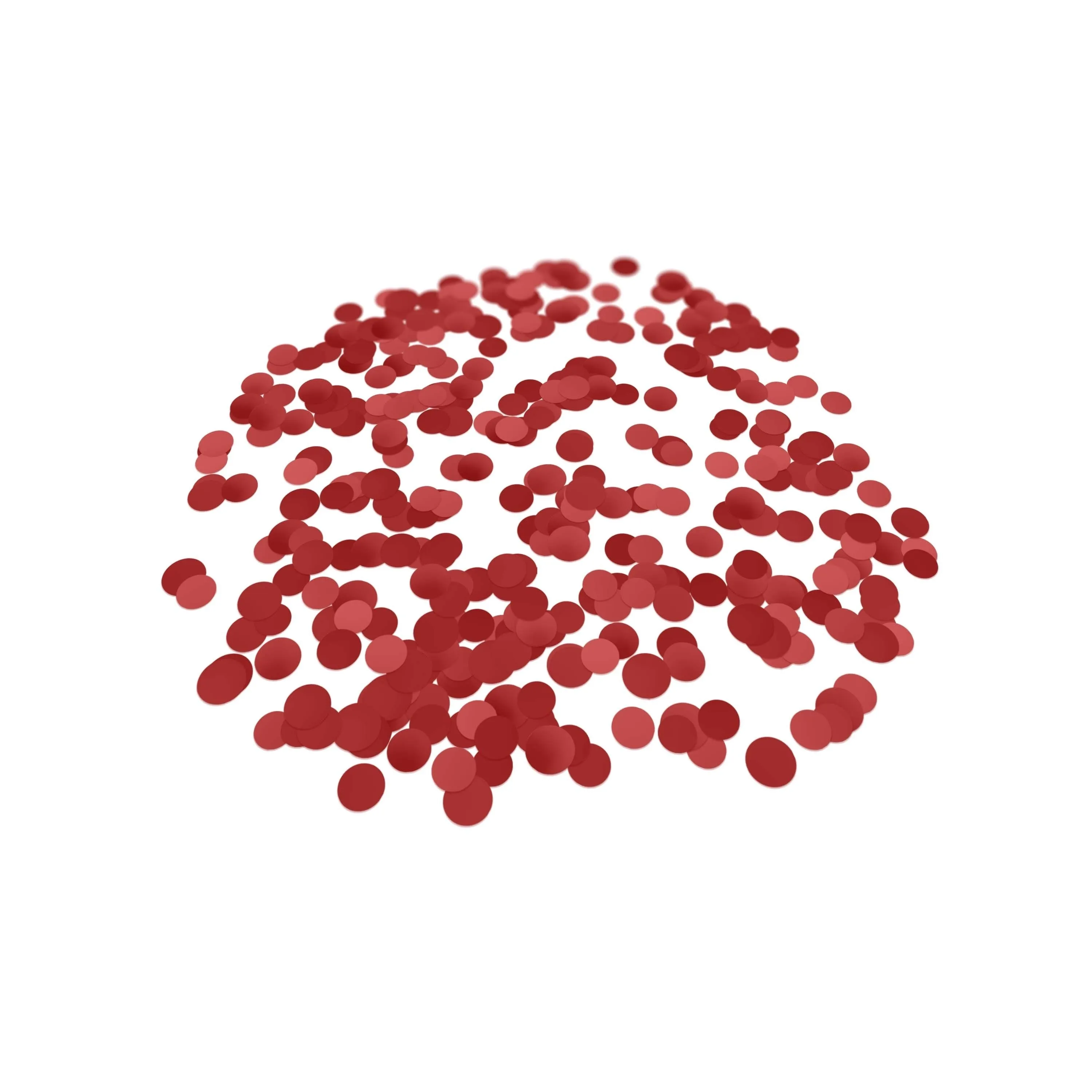 Folienkonfetti 2cm Rund 1kg Satin Rot