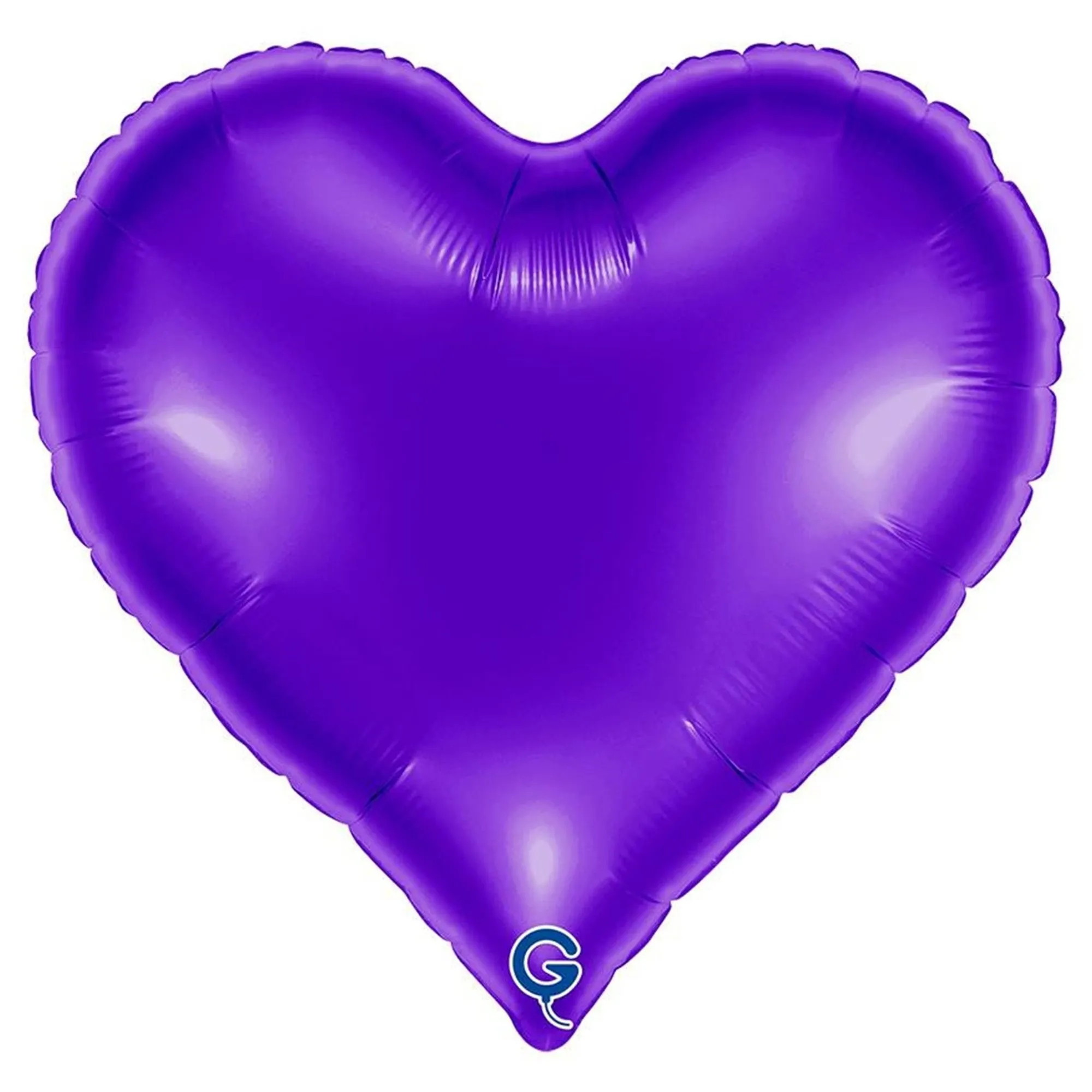 Herzballon, Luftballon, Metallisch, Lila, Herzform