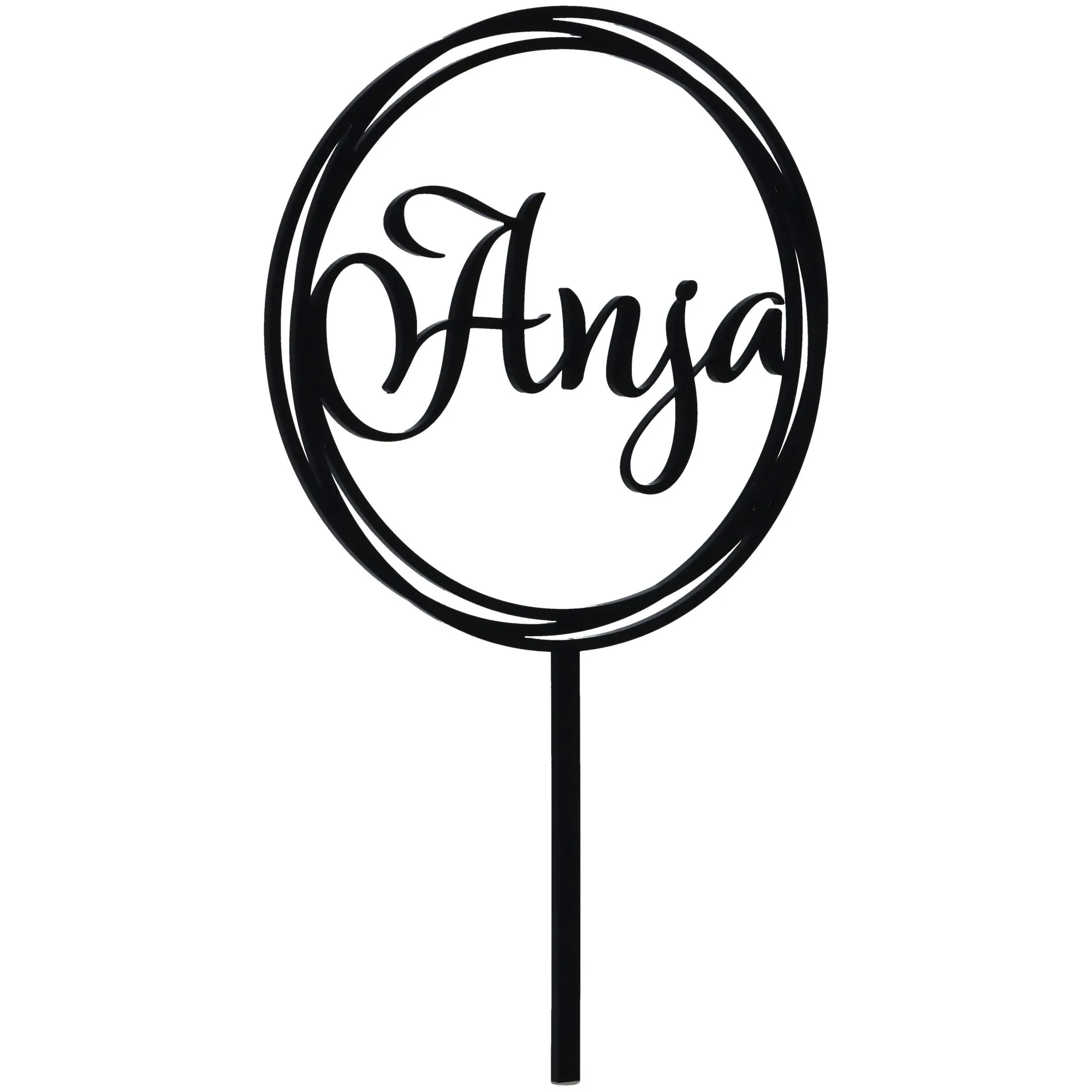 Cake Topper Hoop "Name" Acryl