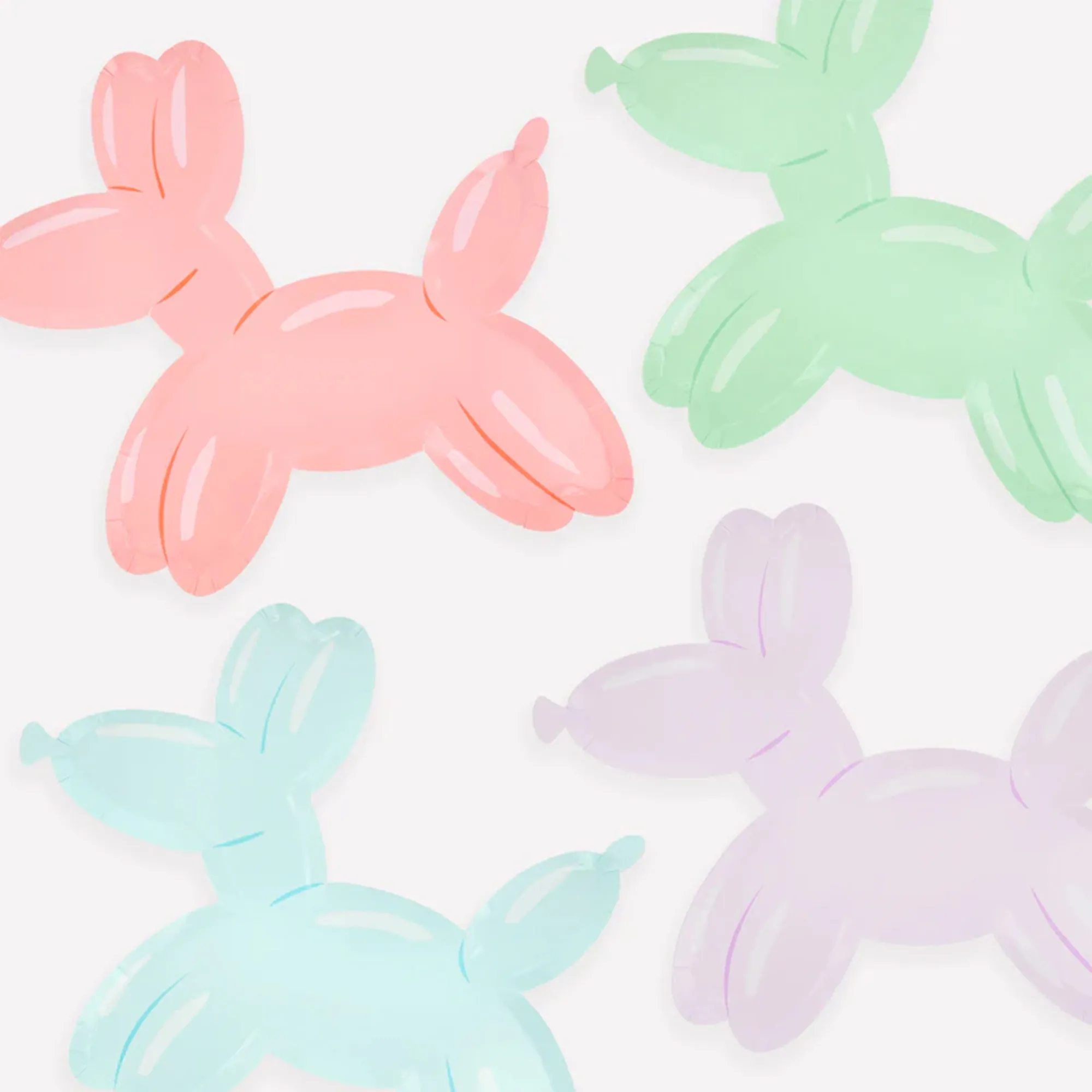 Hase, Hasenform, Pastellfarben, Dekoration Ballons, Kunstdruck