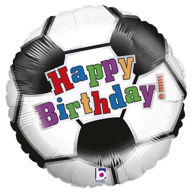 Folienballon Happy Birthday Fußball 45cm