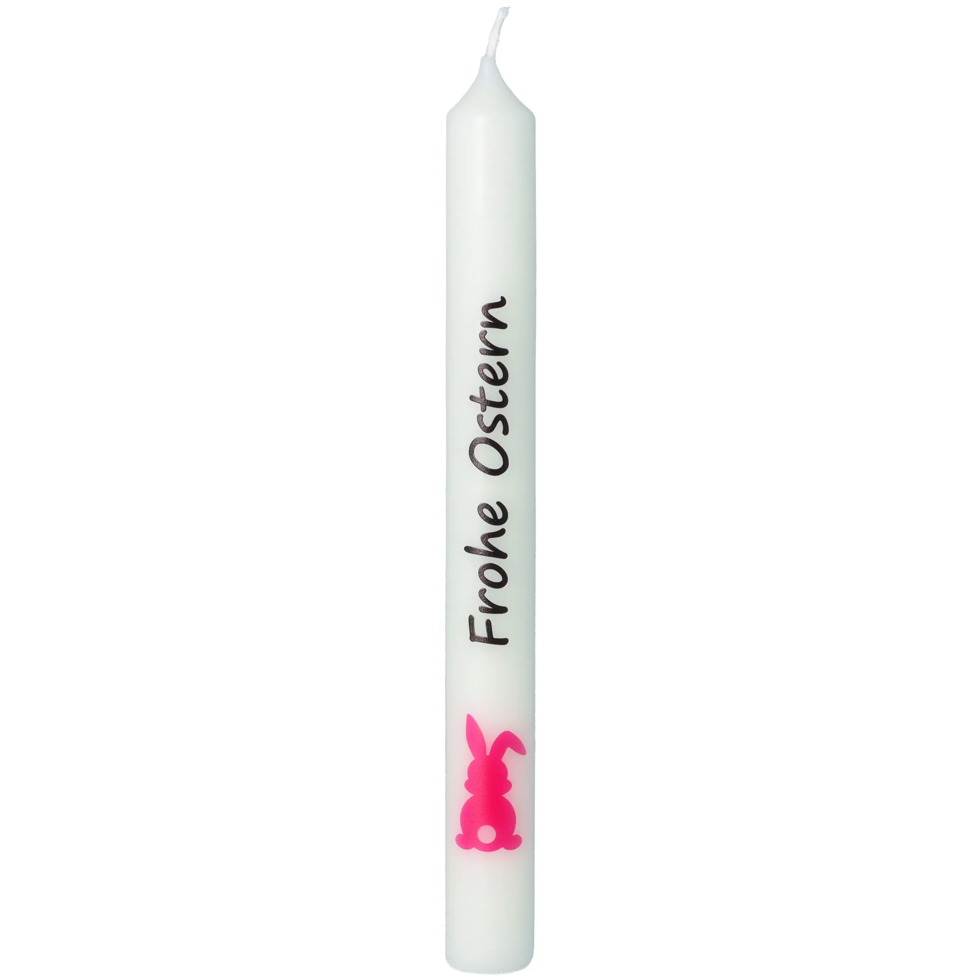 Stabkerze Weiß "Frohe Ostern"