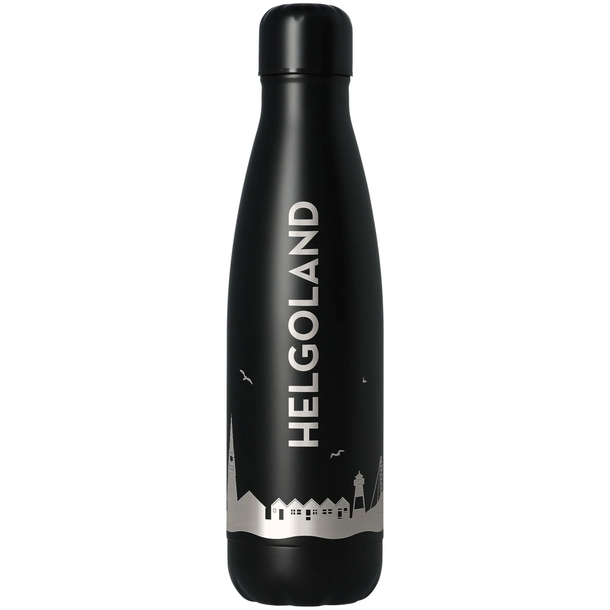 Trinkflasche Skyline Helgoland Schwarz 500ml