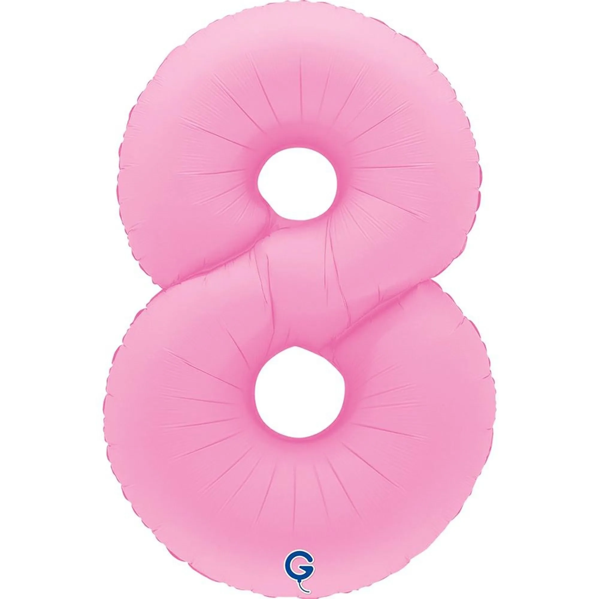 Folienballon Zahl 8 Soft Matte Sakura Pink 100cm