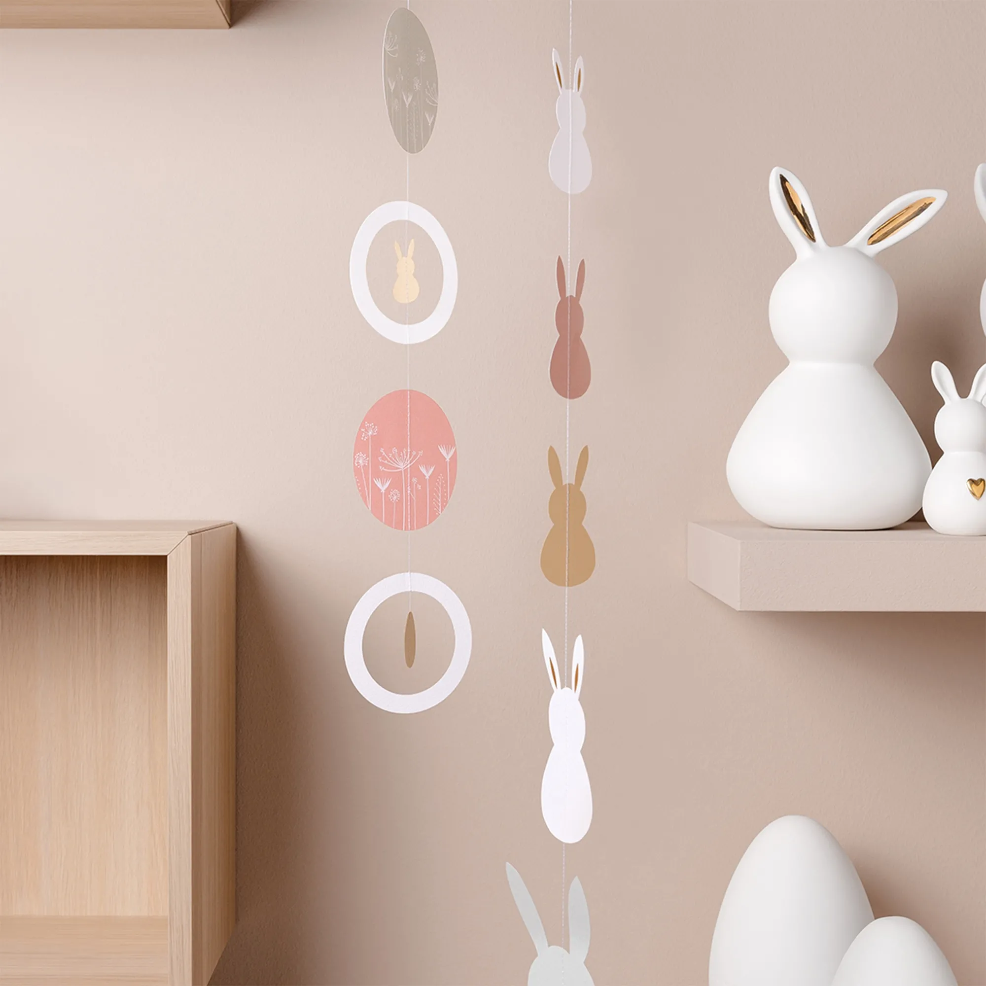 Räder Design - Papierkette "Bunte Häschen" 72 cm