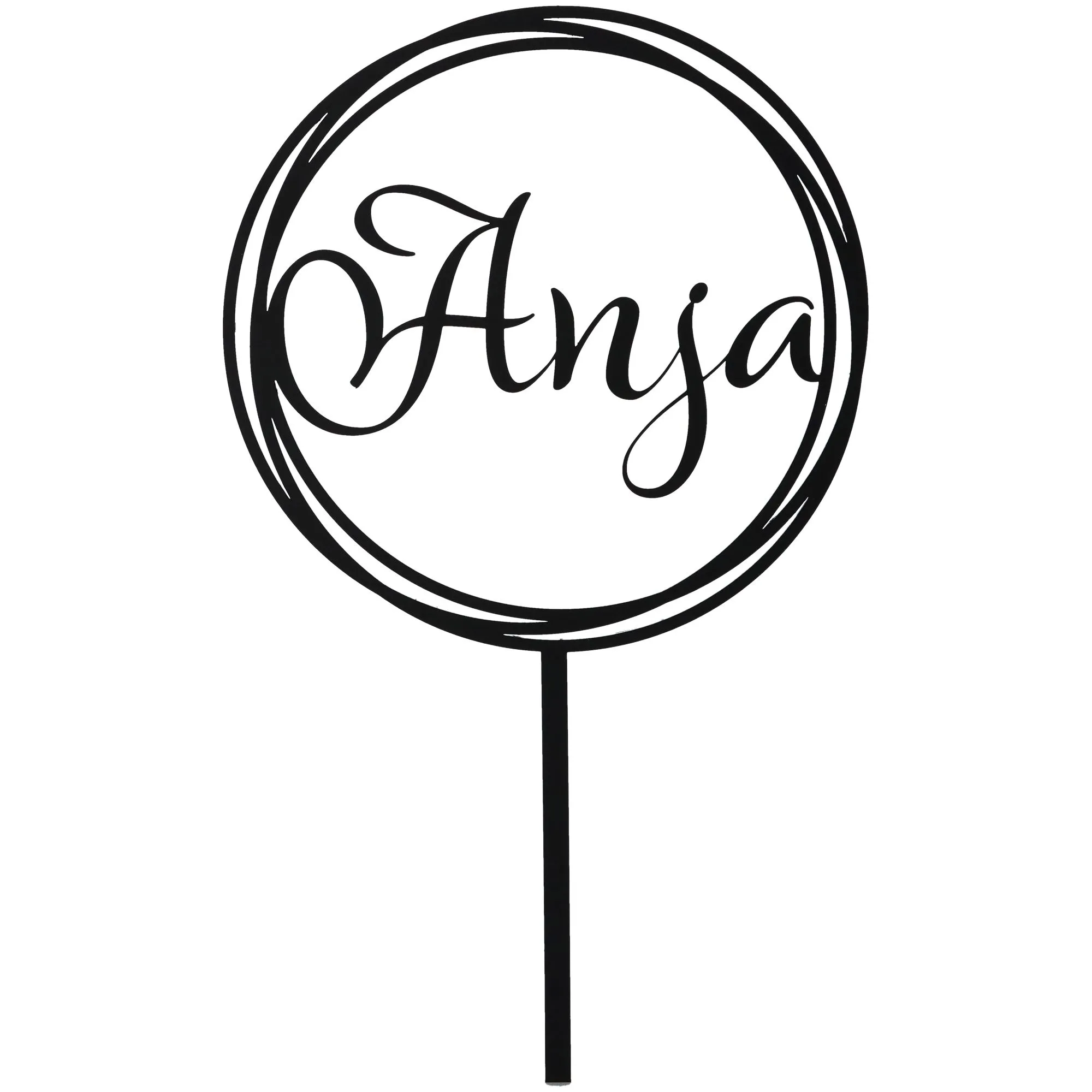 Cake Topper Hoop "Name" Acryl