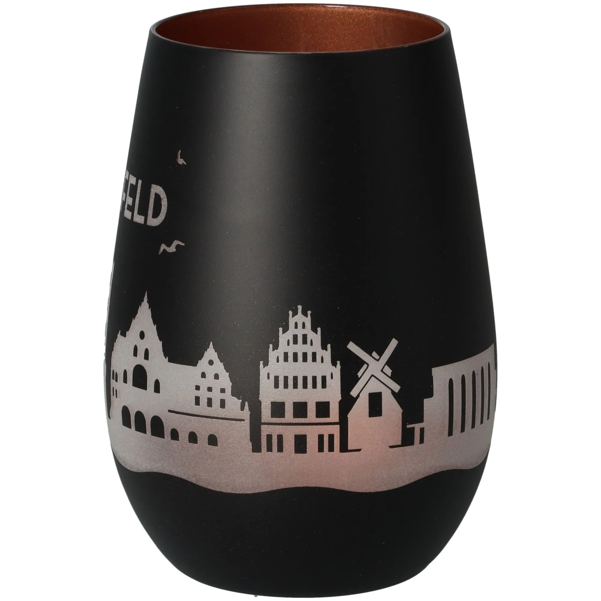 Goodtimes Windlicht Skyline Bielefeld Schwarz/Bronze
