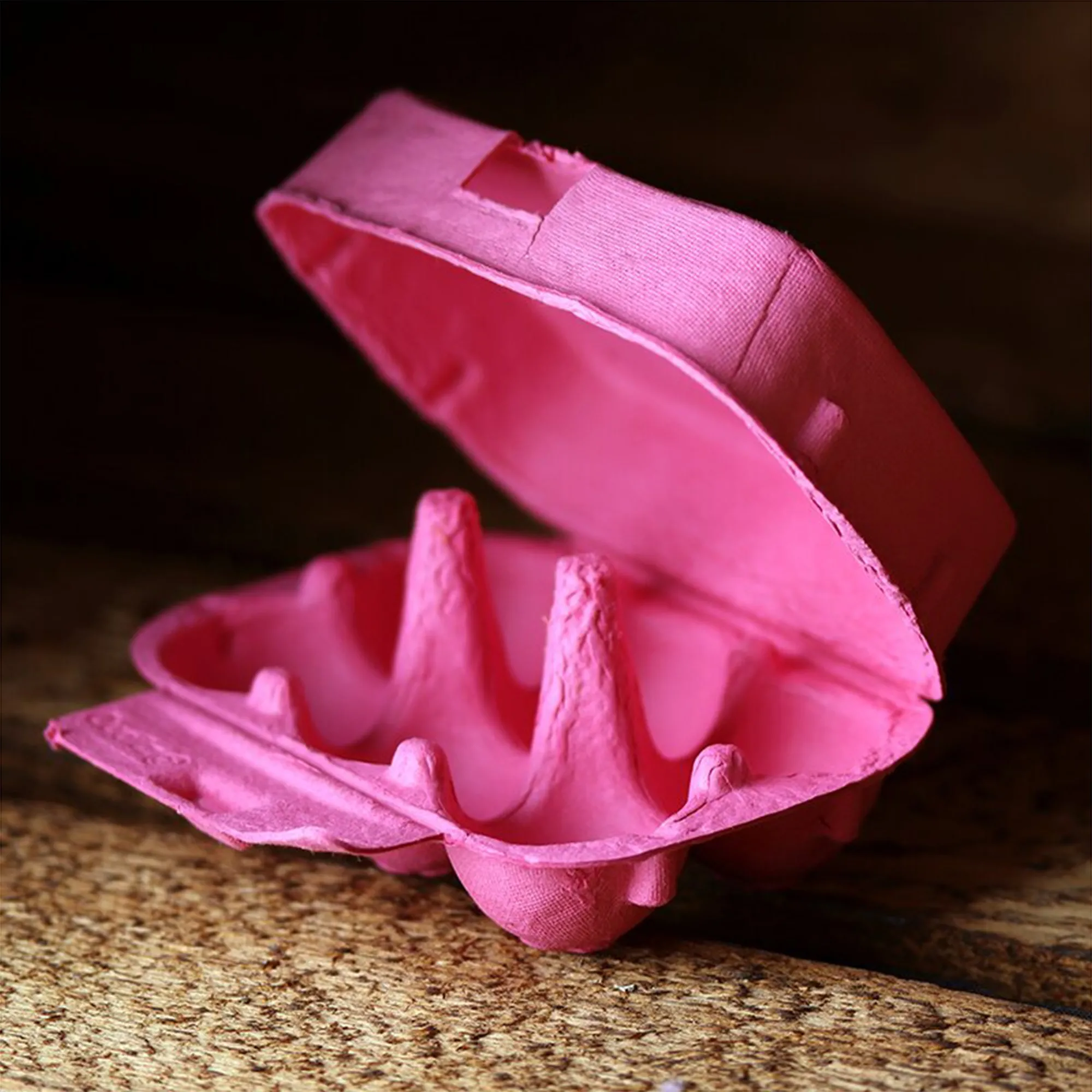 6er Eierkarton in Pink