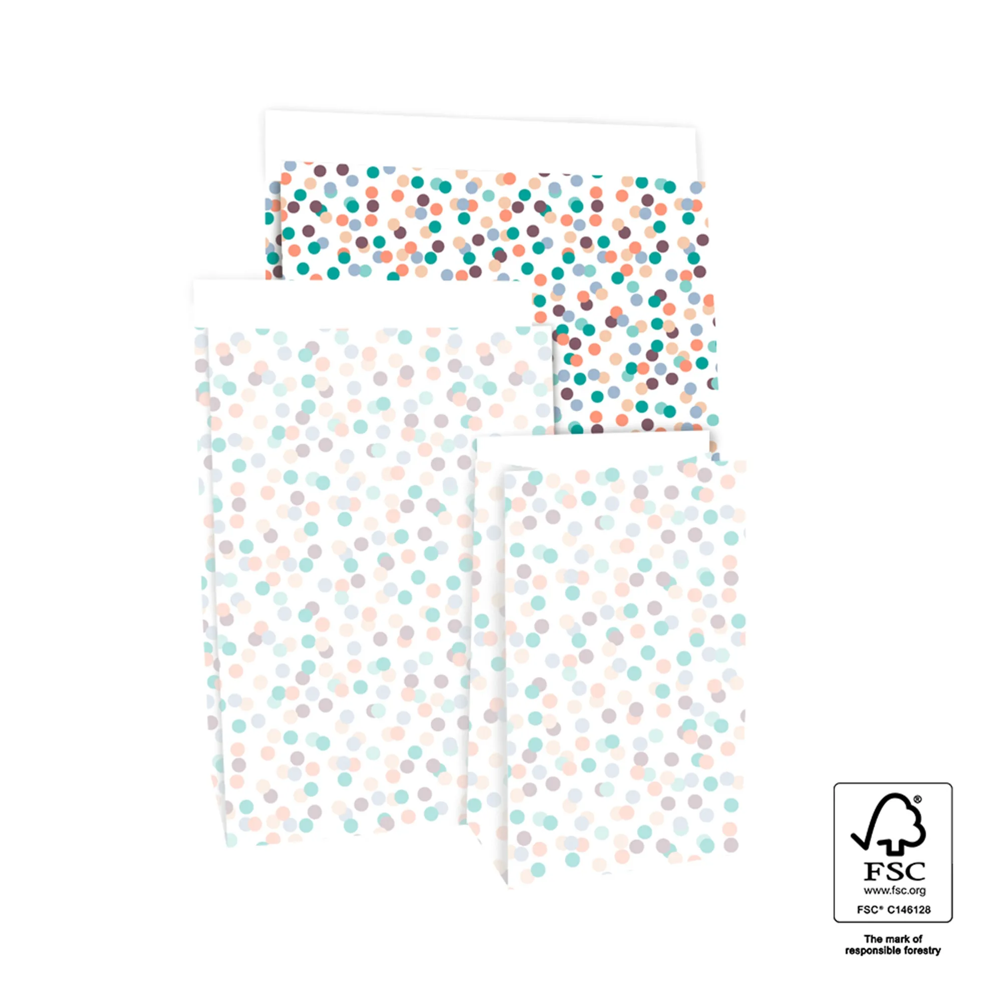 Blockbodenbeutel L "Small Confetti Multi"