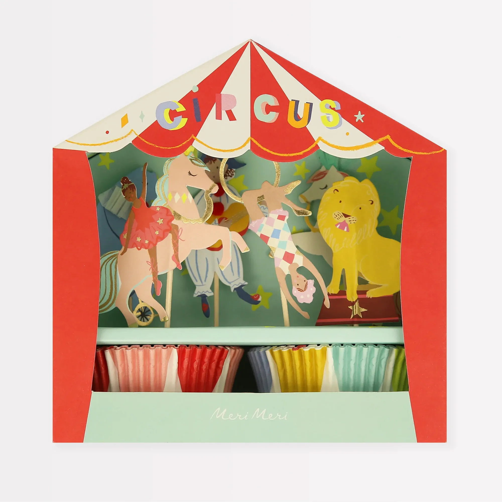 Meri Meri - Cupcake Set "Zirkus" 48 Teilig