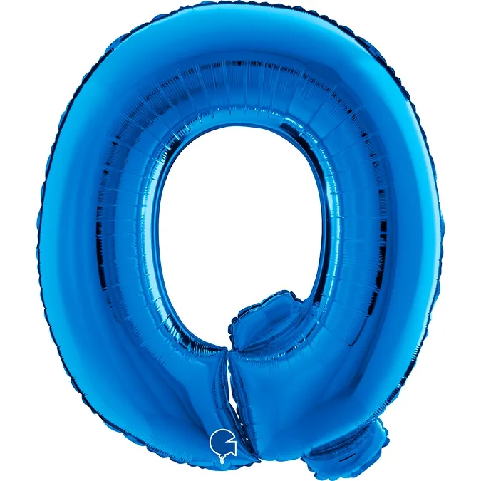 Folienballon Buchstabe Q Blau 100cm