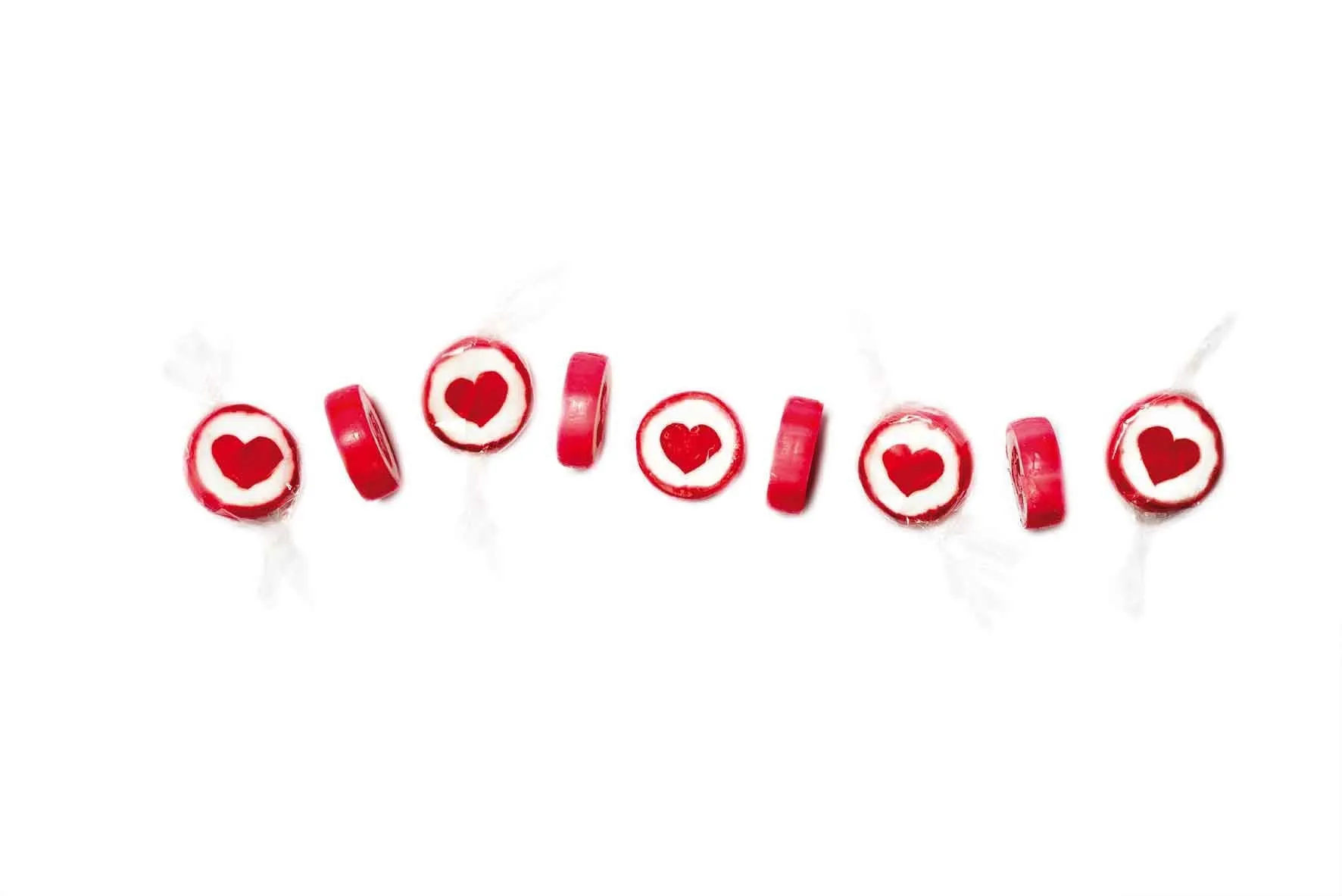 Handgemachte Herz-Bonbons Rot