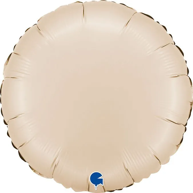 Folienballon Rund Satin Cream 45cm