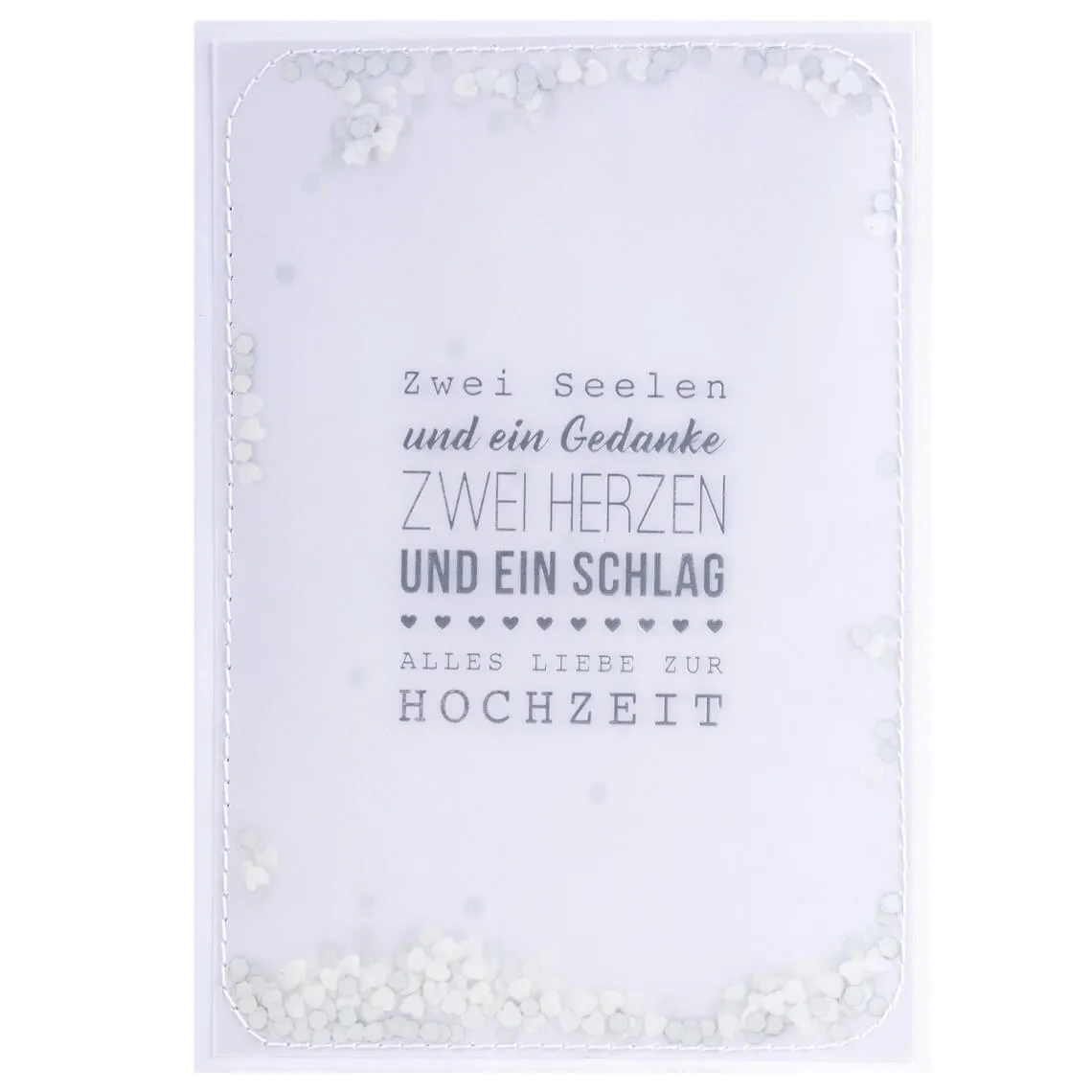 Räder Design - Konfettikarte "Zwei Seelen und ein Gedanke..."