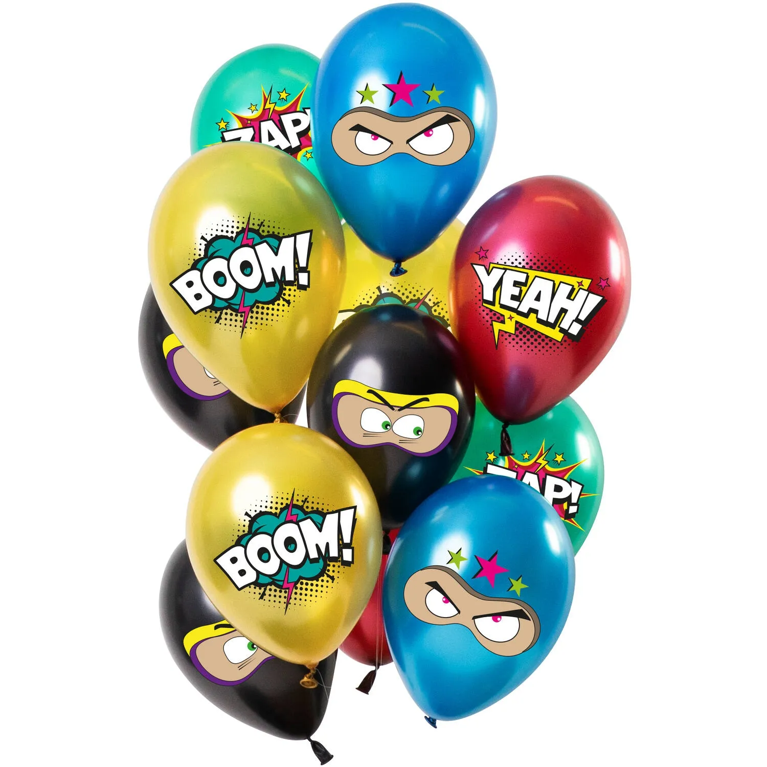 12 Latexballons im Set "Birthday Hero" Ø 33cm