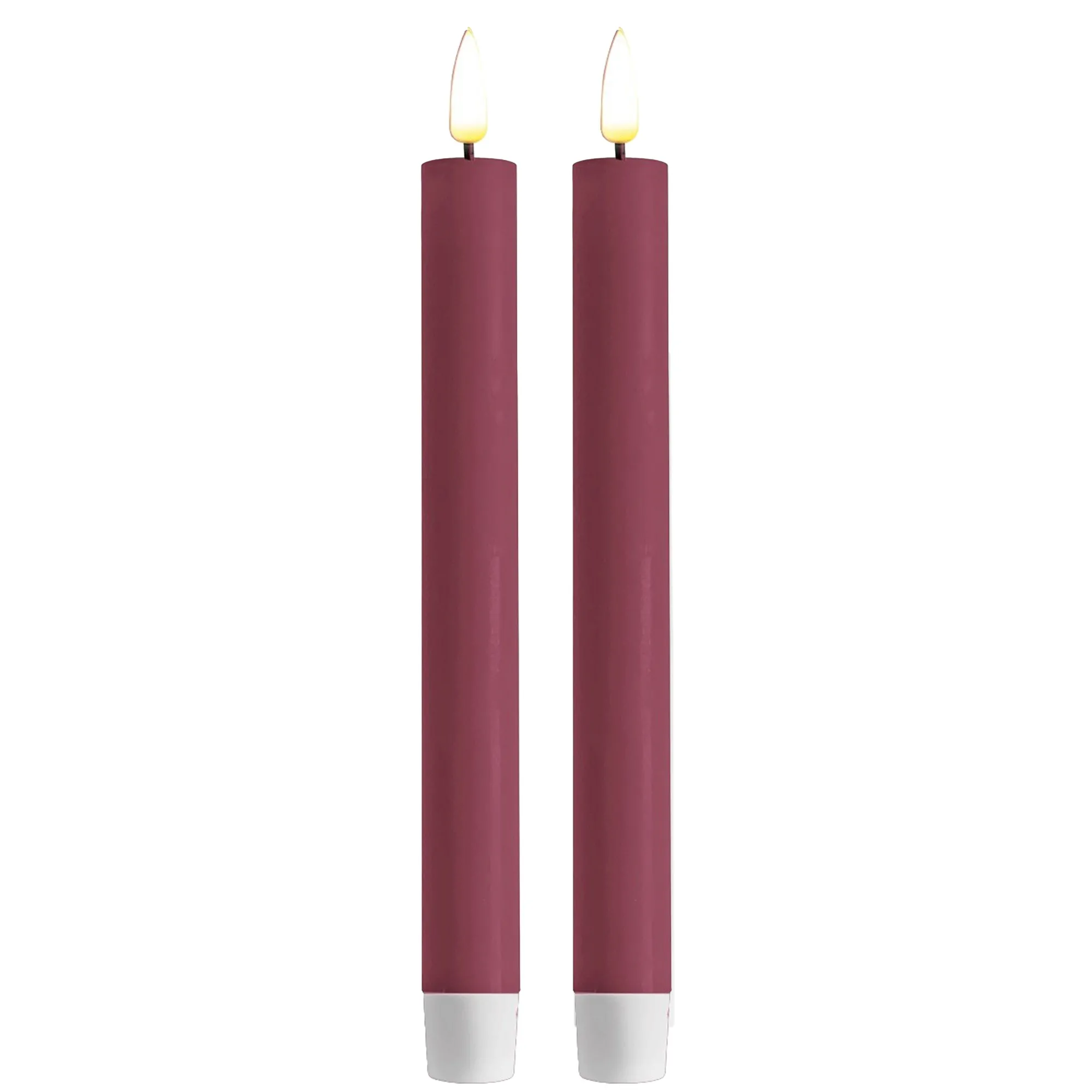 Deluxe - 2 LED Stabkerzen Magenta, 24 cm