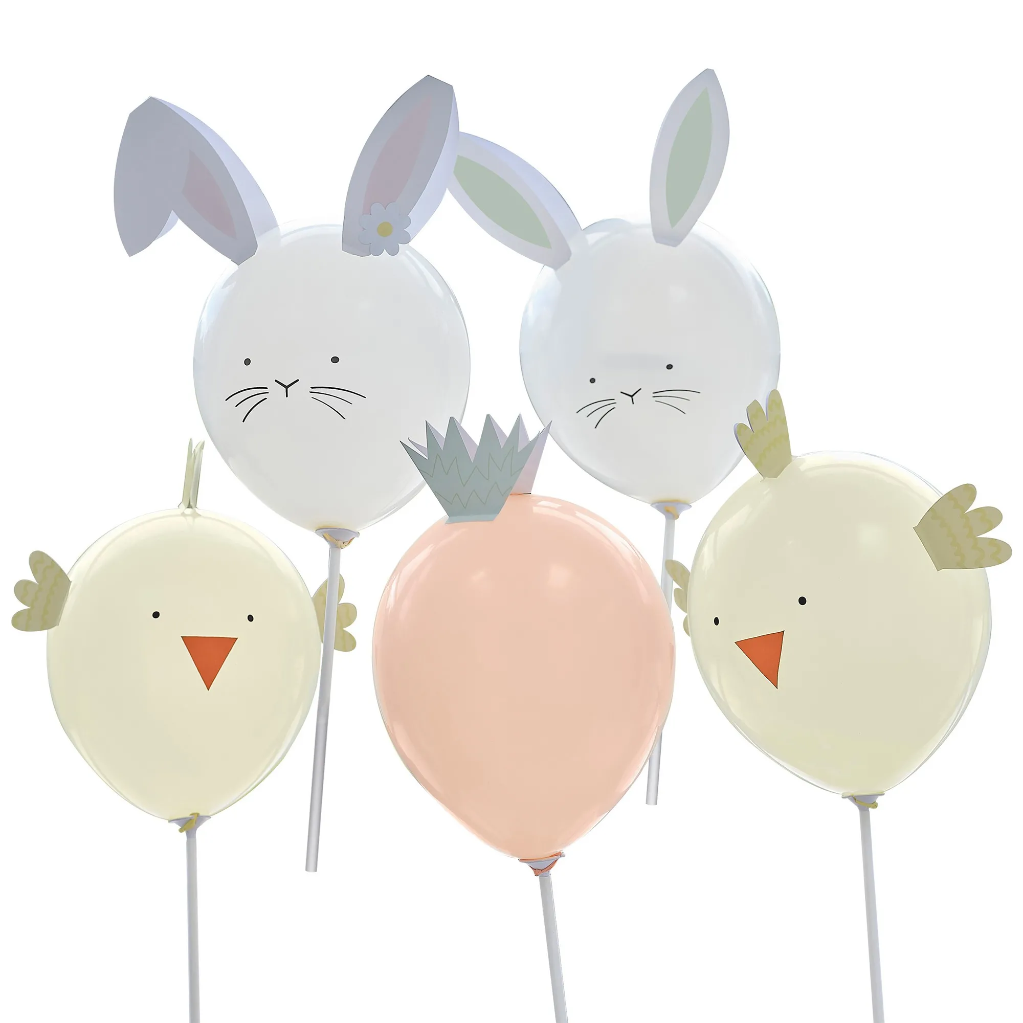 5 Oster-Luftballons zum selbst gestalten