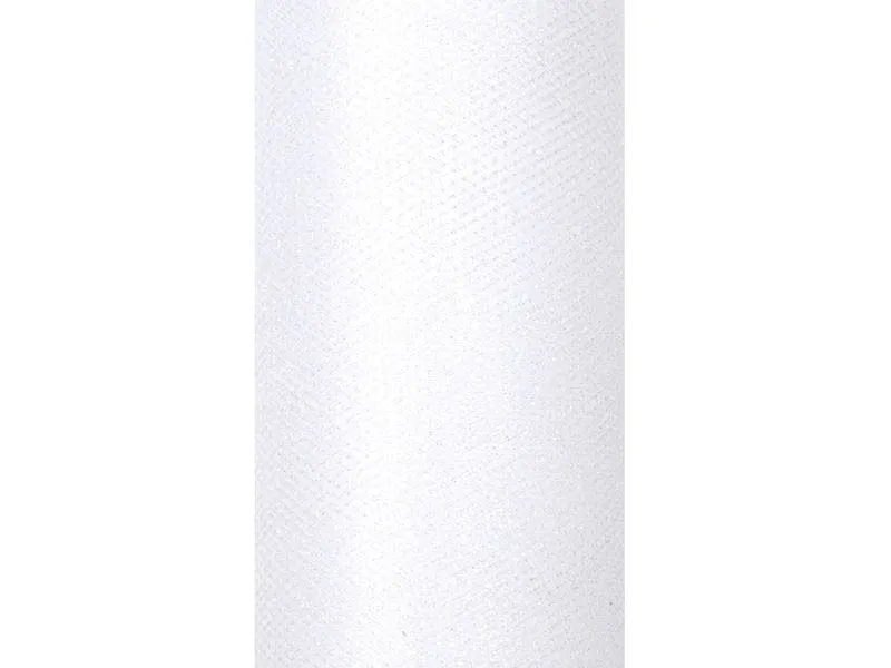 Glitzer-Tüll Weiß
