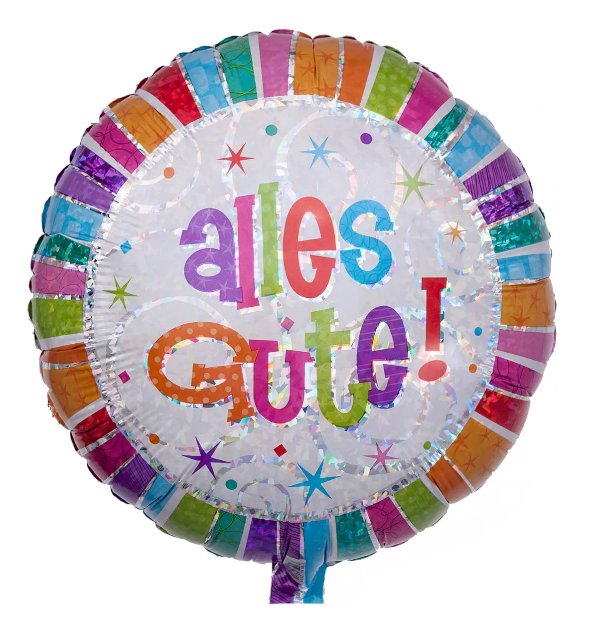 Folienballon Alles Gute Holographic Bunt 45cm