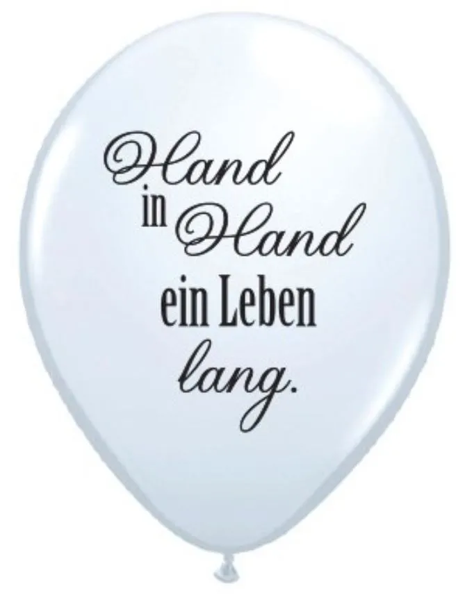 Latexballon "Hand in Hand..."  Ø 40cm