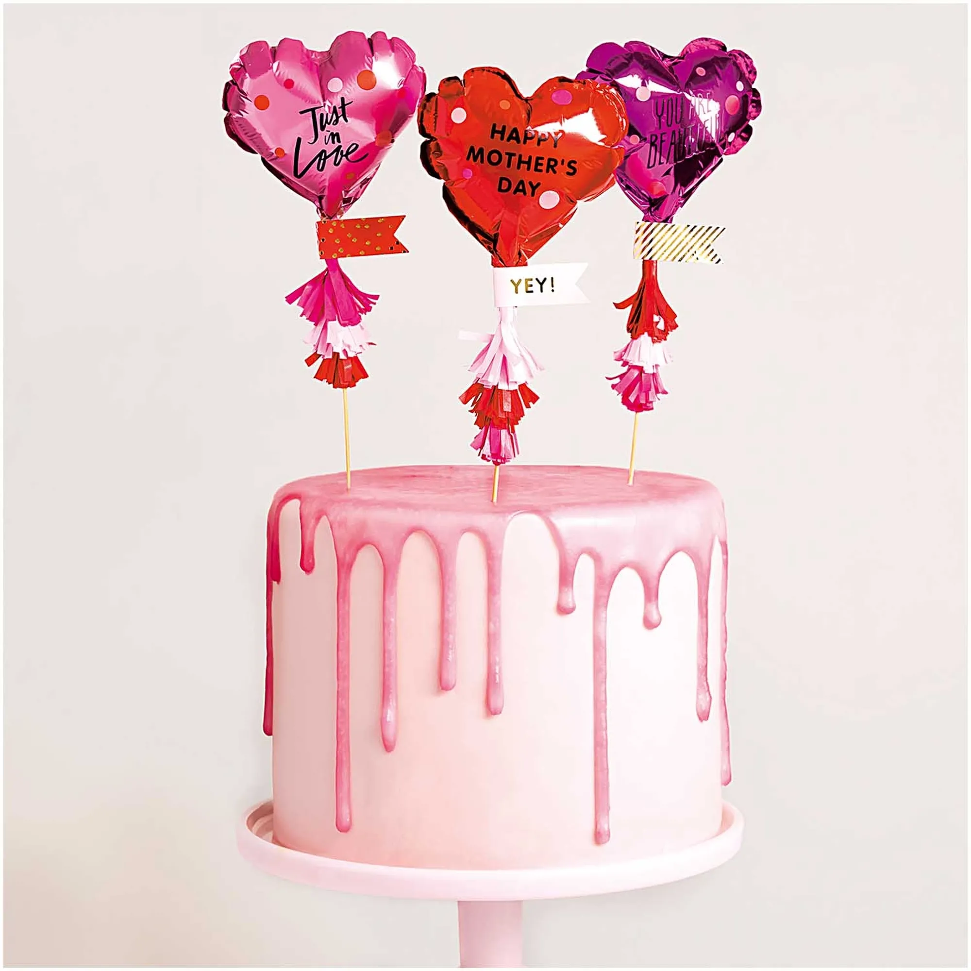 Cake Topper - Herzballons