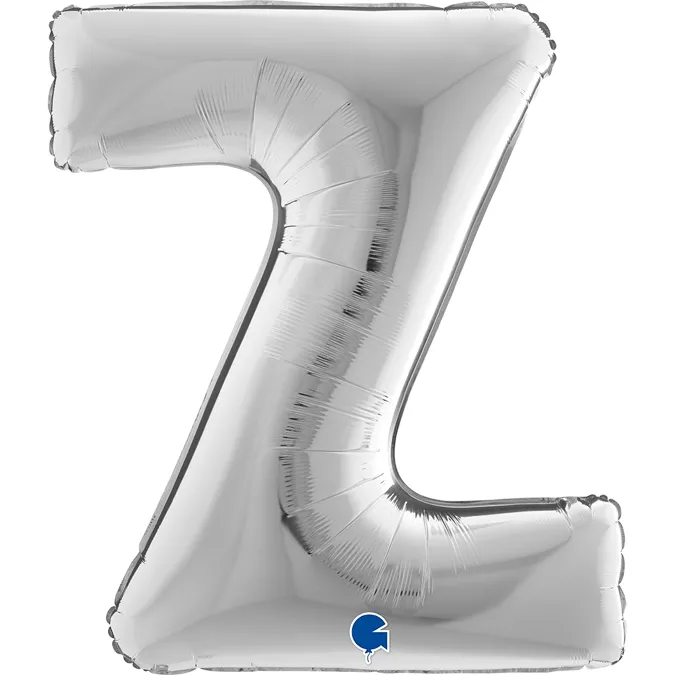 Folienballon Buchstabe Z Silber 100cm