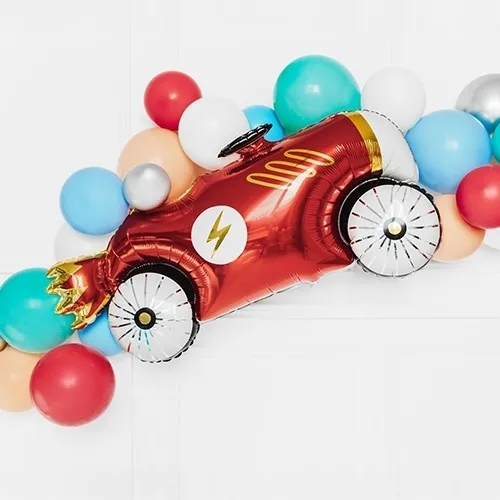 balloon, car, foil balloon, confetti, decor