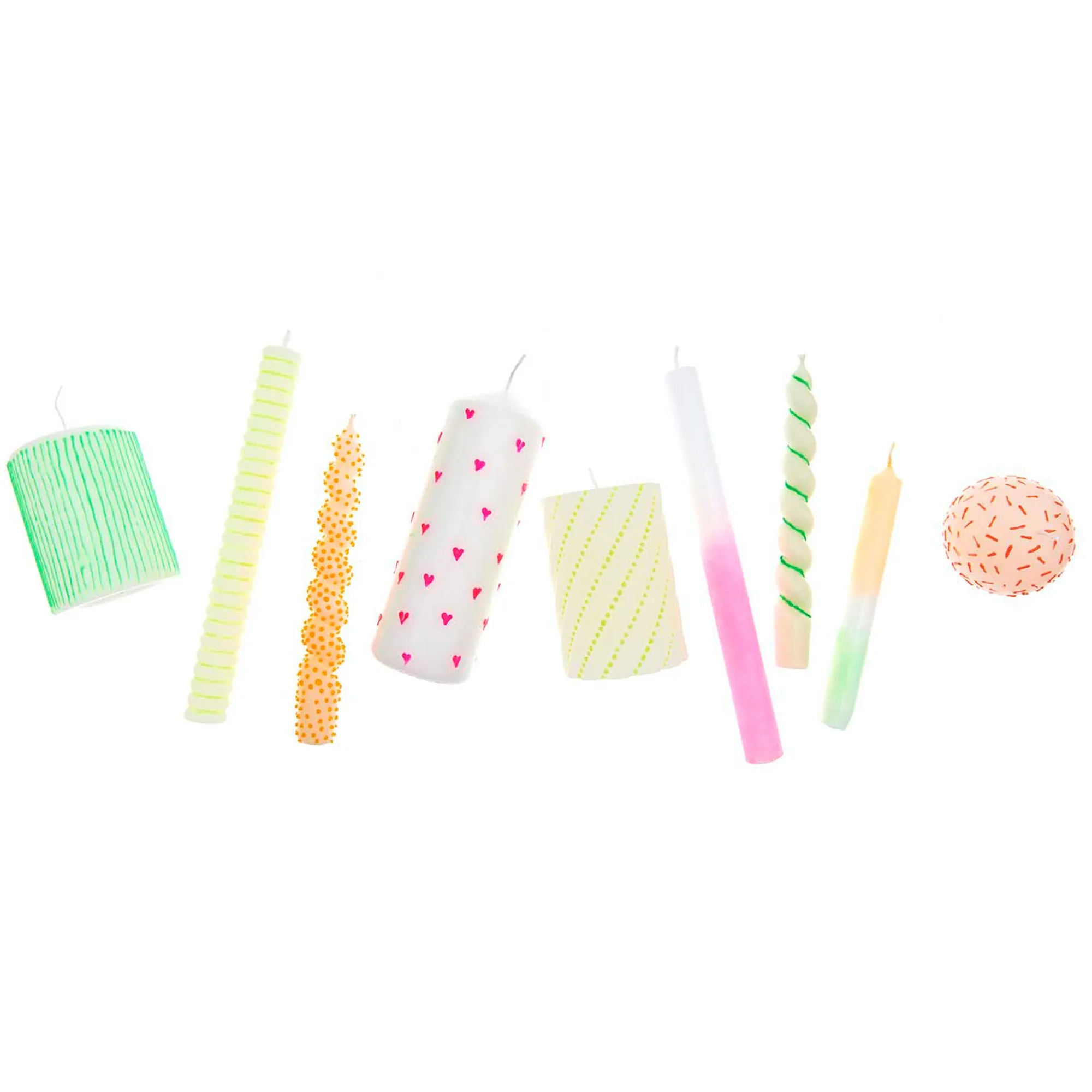 6 Kerzen Stifte "Neon"